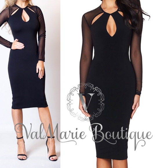 SZ 10 LAST 1- Sexy bodycon little black date dress - Picture 2 of 7